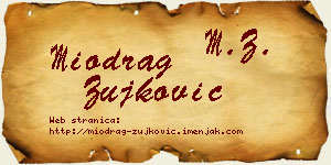 Miodrag Žujković vizit kartica